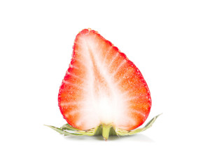 Strawberry,Strawberrycut half on white background.