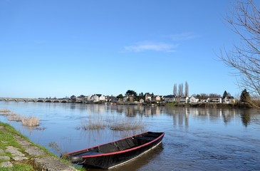 Fototapeta na wymiar Paysage de Loire à Saumur