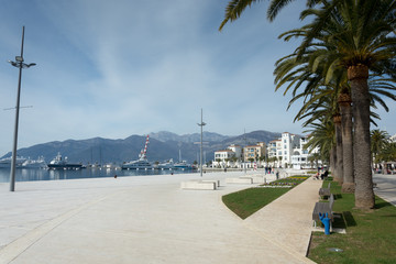 Fototapeta premium Hacienda houses on the adriatic beach