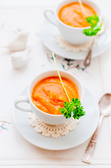 Cream Carrot Soup in a Cup