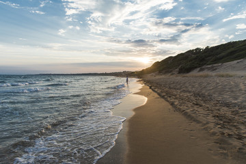 sunset over the sea