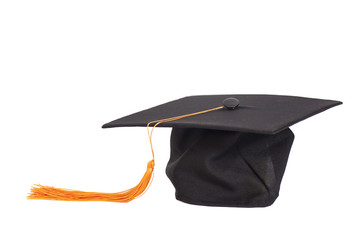 Black Graduation Hat with Gold Tassel