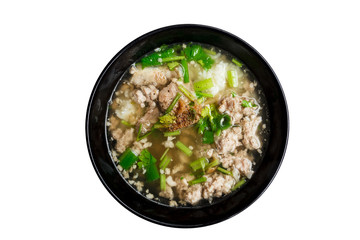 Pork boiled rice.