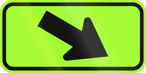 United States MUTCD warning road sign - Direction sign © jojoo64