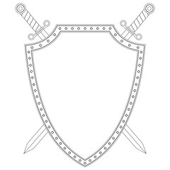 Obraz premium Shield and swords.