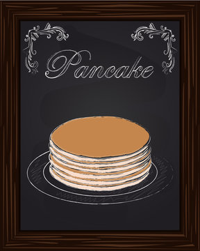Beautiful pancakes   on the plate