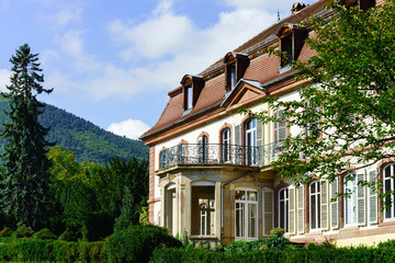 Elegance old french chateau in Alsace