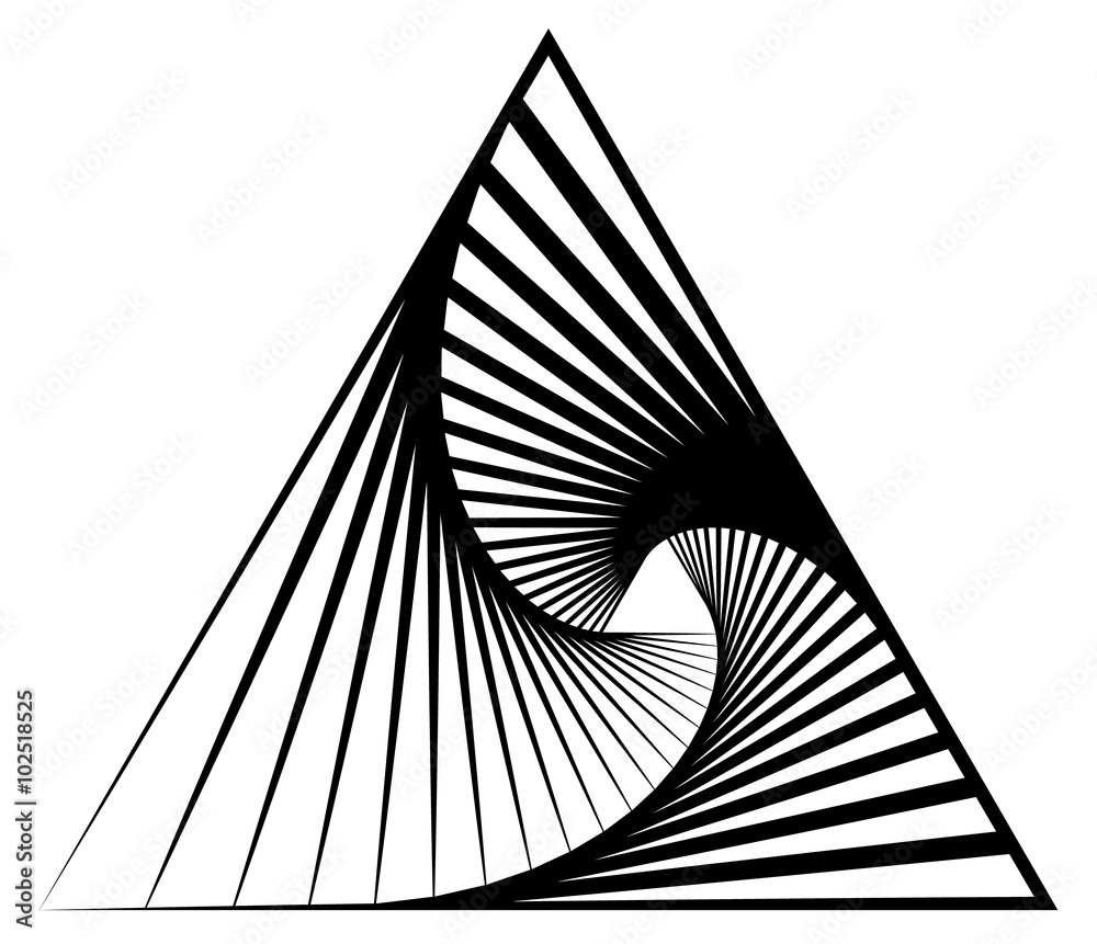 Leinwandbilder abstract shape with vortex, rotation effect inwards