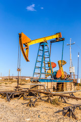 Obraz premium Oil pumps. Oil industry equipment