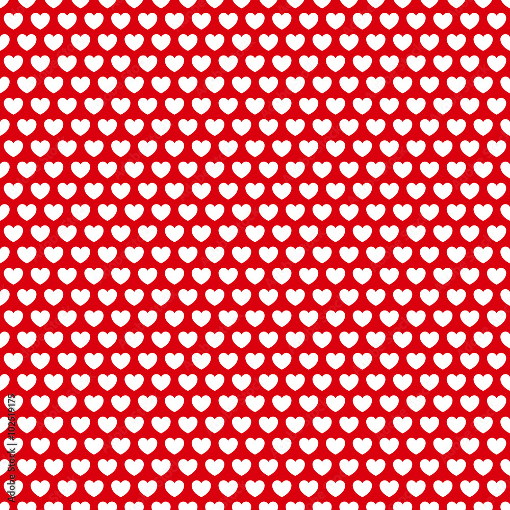 Aufkleber Seamlessly repeatable pattern, background with heart shapes