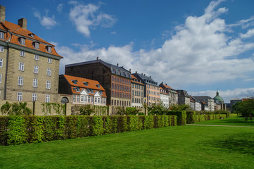 Cityscape. Canal and  people.Copenhagen, Denmark