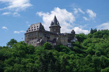 Fototapeta na wymiar Castle Stahleck above the rhine valley, Bacharach, Germany