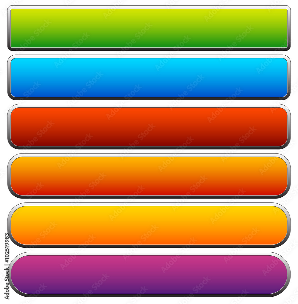 Poster Set of colorful button / banner backgrounds with empty space