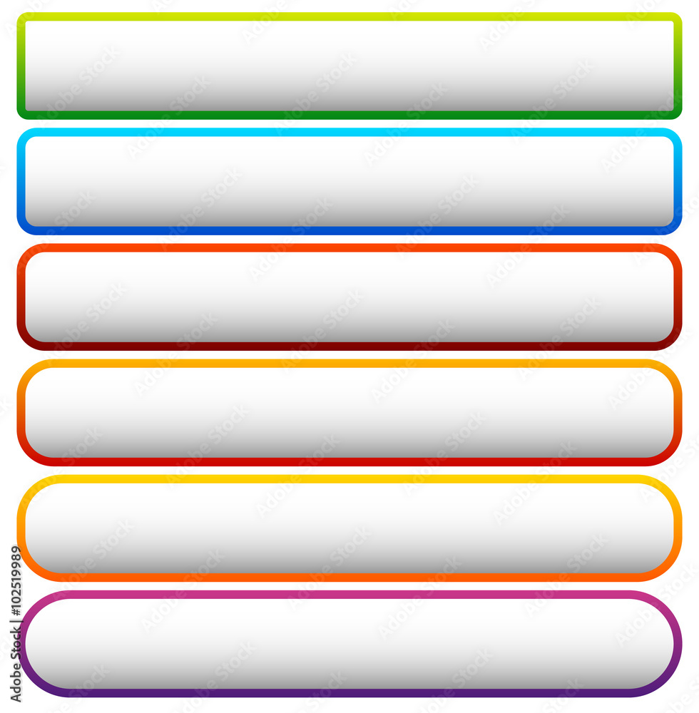 Poster Set of colorful button / banner backgrounds with empty space