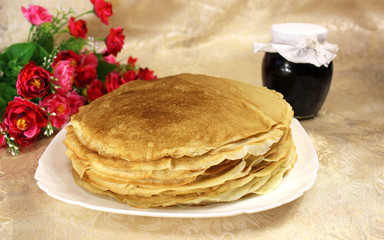pancakes with jam