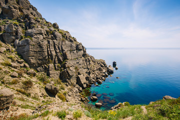 Stone Bay on cape Meganom in the Crimea