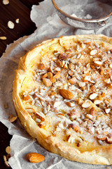 Sweet tart with nuts