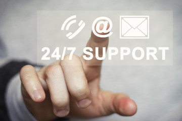 Business button icon 24 hours service online