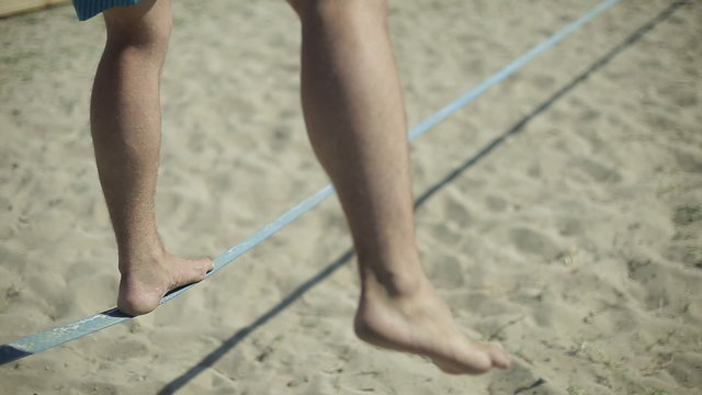 Men Trained to Walk on The Rope