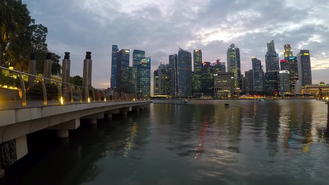 View of downtown core from the Marina Bay, Singapore