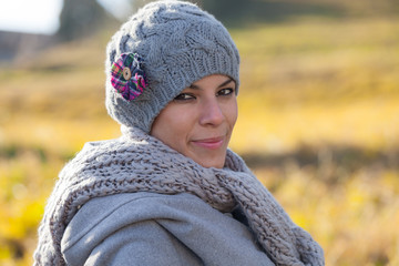 portrait of a beautiful woman, exterior