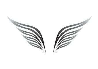 Fototapeta na wymiar black wings on a white background