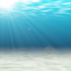 Abstract under sea background, white sand with sun ray for your design. - 102524141