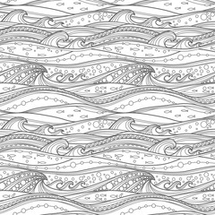 Coloring page sea pattern