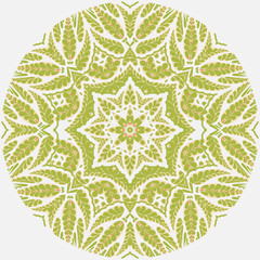 Ornamental floral round pattern