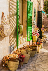 Baskets in front of an shop