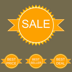 Web stickers, banners and labels.