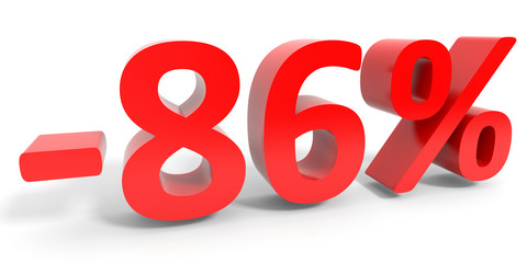 Discount 86 percent off sale.