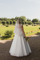 Fototapeta premium bride in white dress