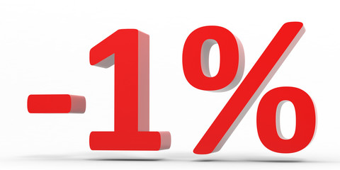 Discount 1 percent off sale.