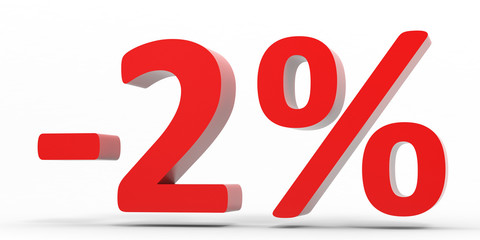 Discount 2 percent off sale.