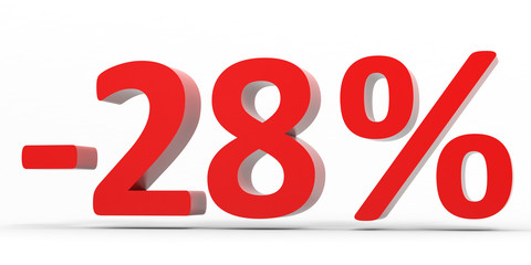 Discount 28 percent off sale.