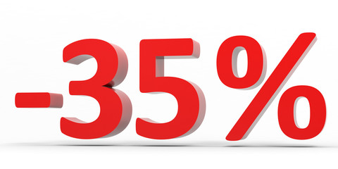 Discount 35 percent off sale.