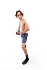 photo shoot men in the studio