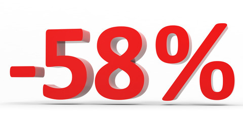 Discount 58 percent off sale.