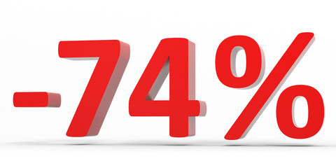 Discount 74 percent off sale.