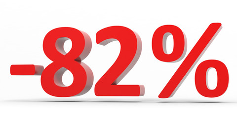 Discount 82 percent off sale.