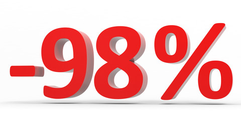 Discount 98 percent off sale.