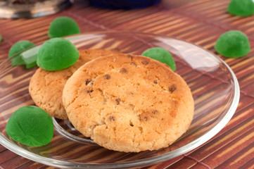 Two round biscuits