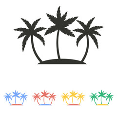 Fototapeta premium Palm tree - vector icon.