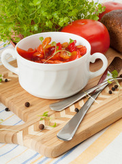 Lecho which is an Hungarian thick vegetable stew