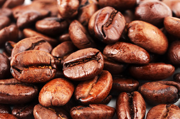 Brown coffee beans