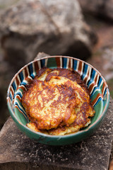 Fresh homemade potato pancakes