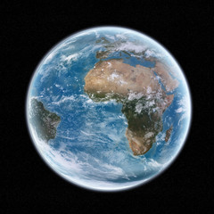 View of the planet Earth in space
