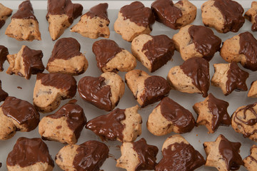 Plätzchen mit Schokolade