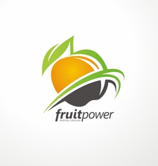 Organic Health Food vector symbol concept